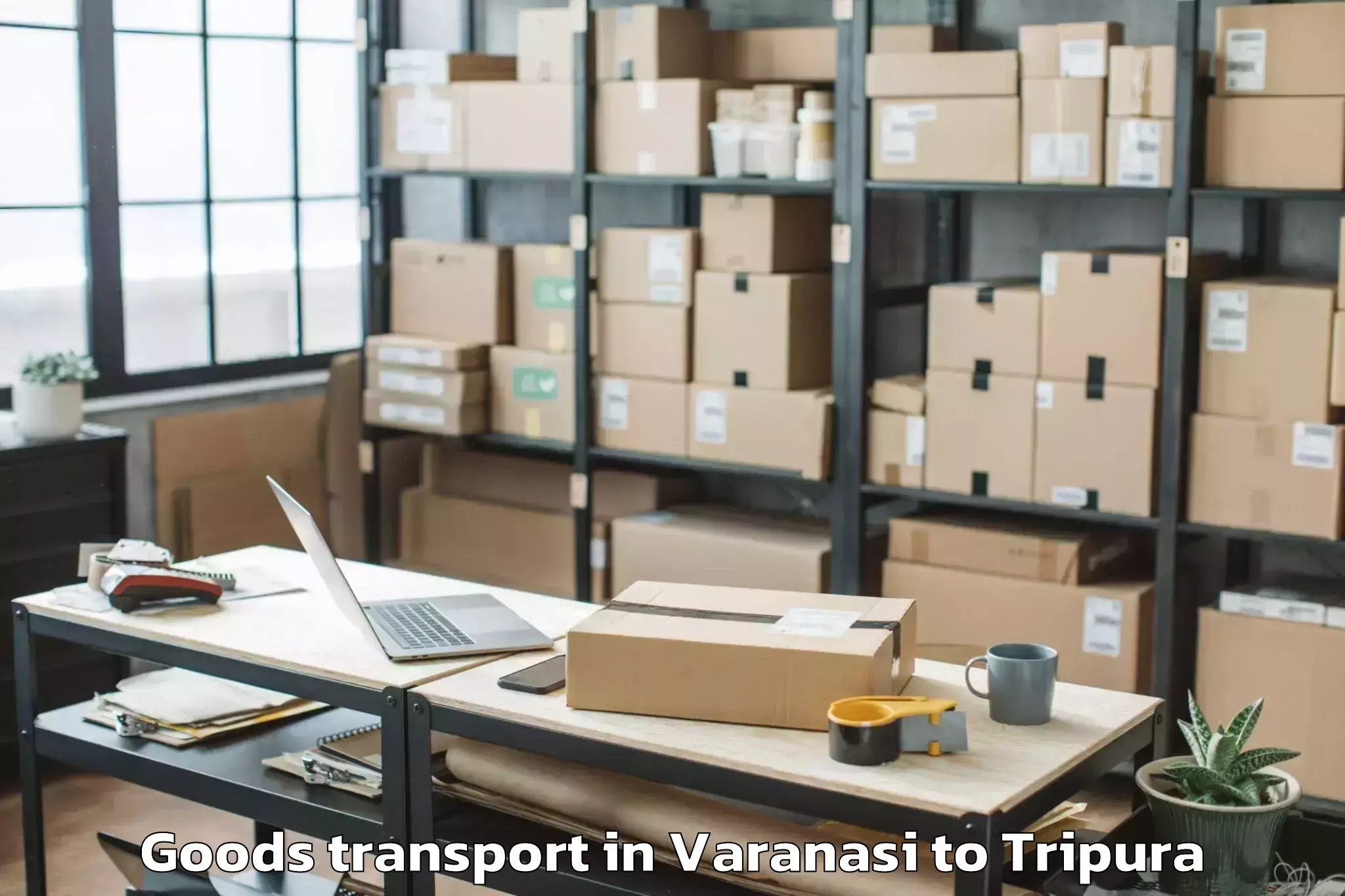 Efficient Varanasi to Teliamura Goods Transport